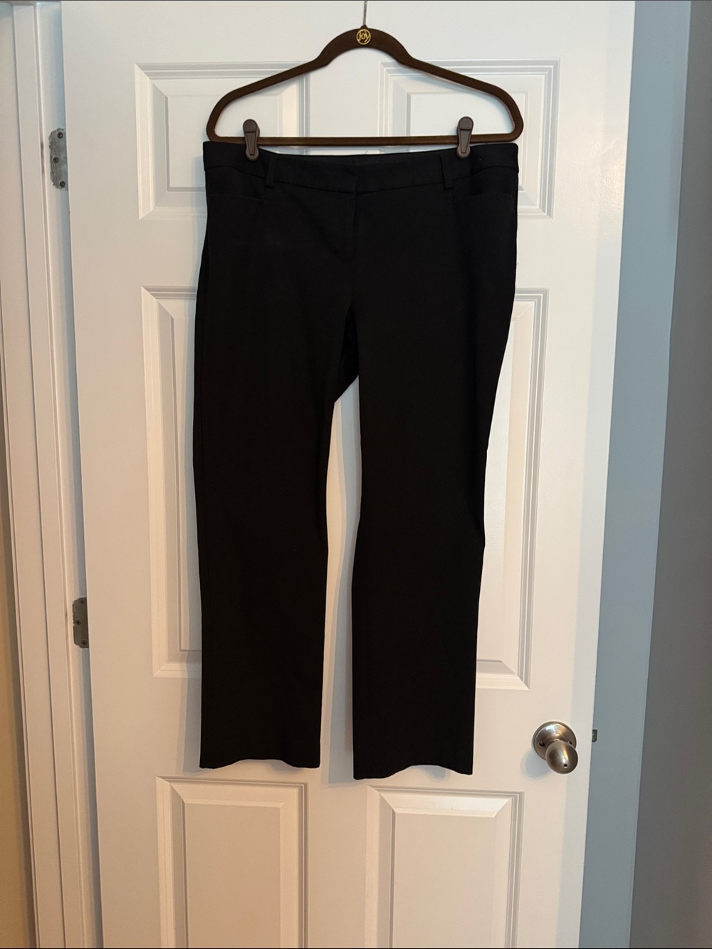 Express Slim Straight Black Dress Trousers